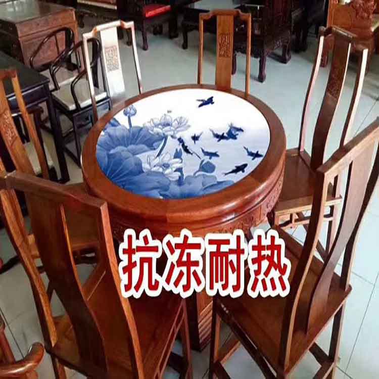 景德镇生产陶瓷1米桌凳厂家家用青花户外手绘陶瓷桌面