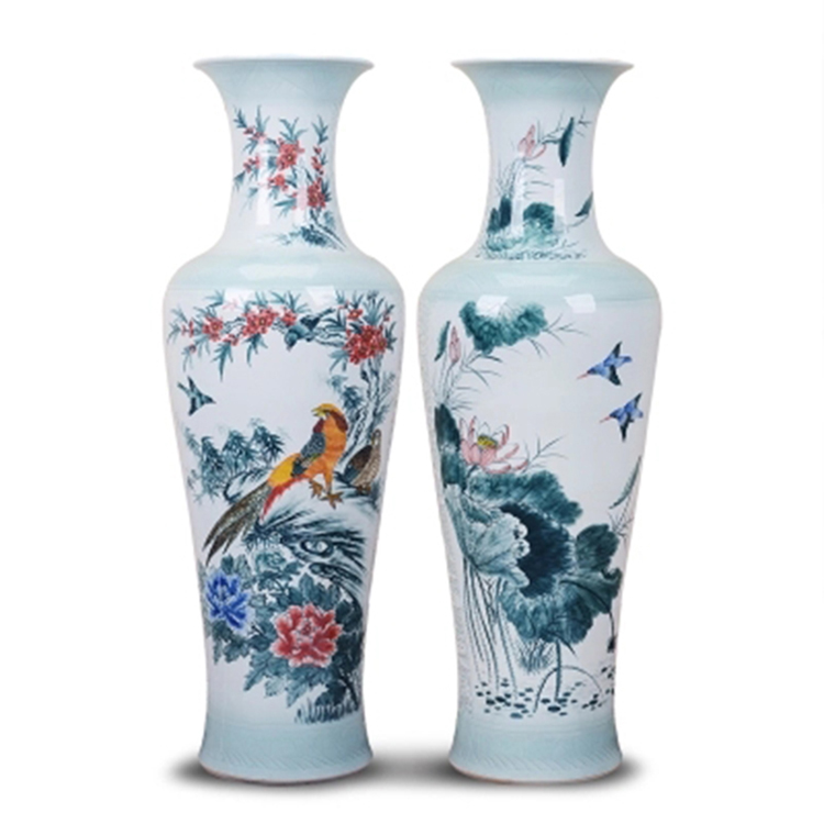 景德镇陶瓷中式客厅落地花瓶